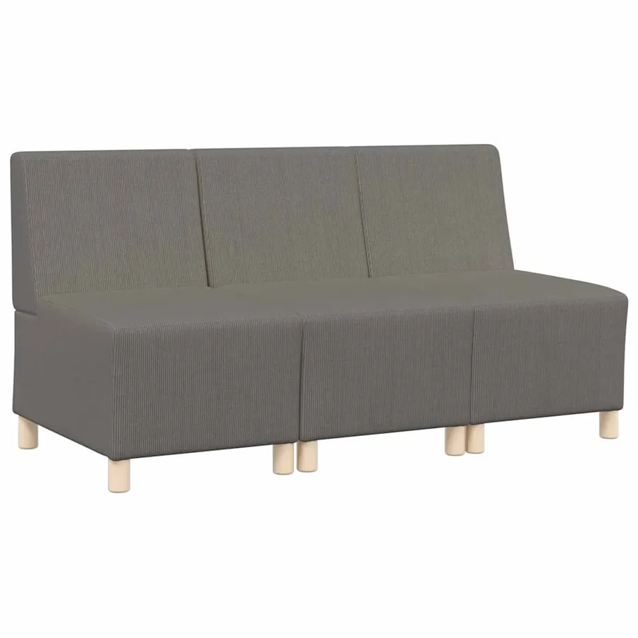 Unité de Sofa Modulaire Sans Accoudoirs 3 pcs Gris clair - 2