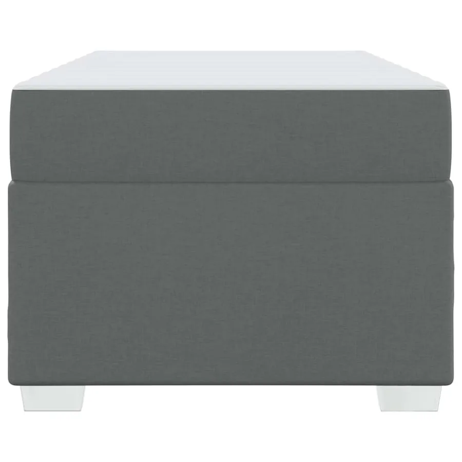 Cadre de lit avec matelas Gris foncé 80 x 200 cm tissu - 5