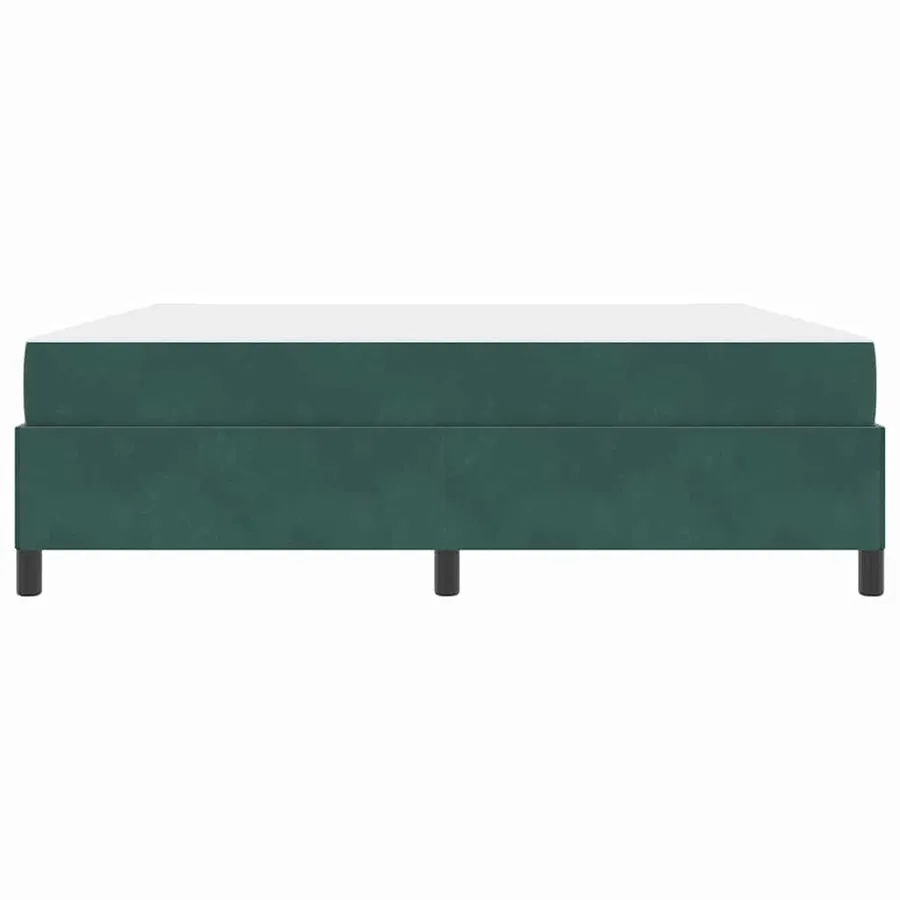 Cadre de lit avec matelas Vert foncé 180 x 200 cm tissu - 7