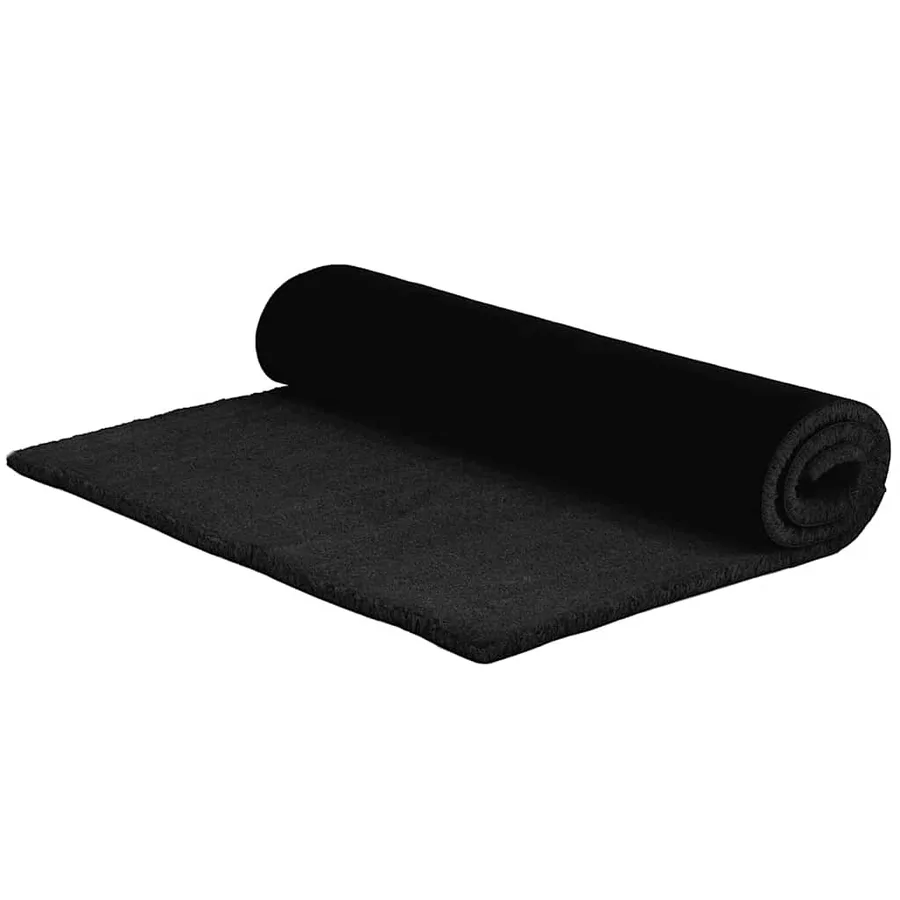 Tapis de porte noir 80x100 cm fibre de coco touffeté - 2