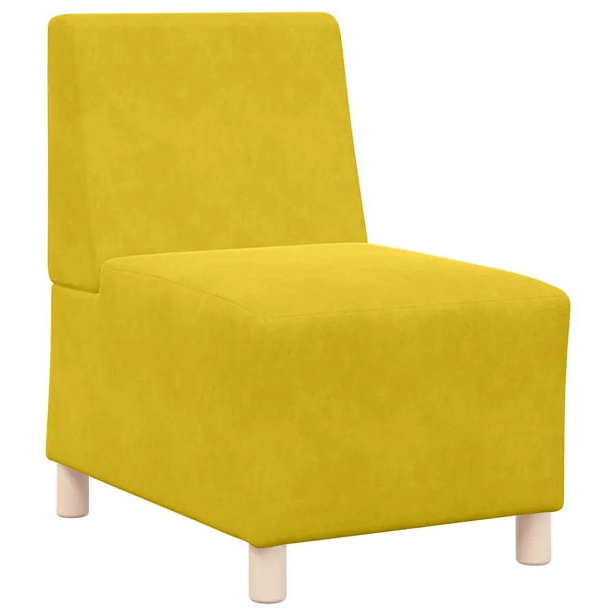 Unité de Sofa Modulaire Sans Accoudoirs 2 pcs Jaune - 4