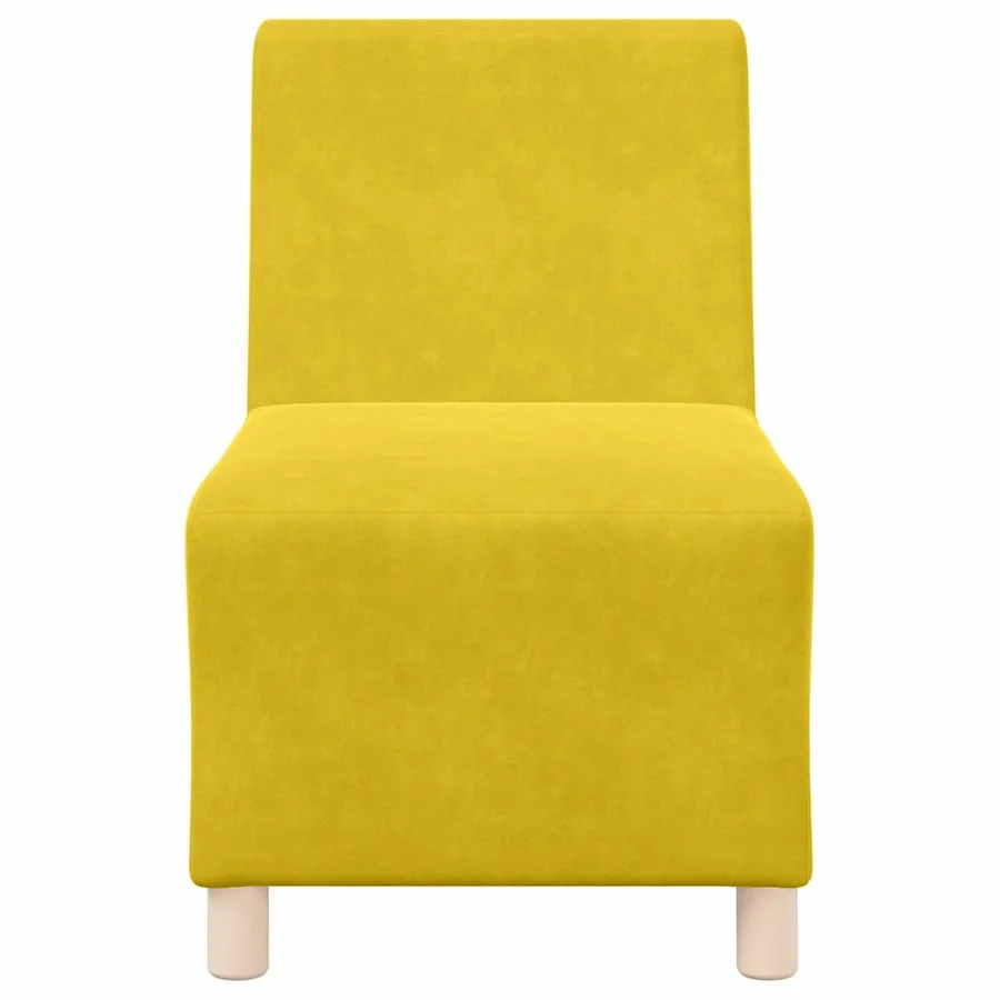 Unité de Sofa Modulaire Sans Accoudoirs 2 pcs Jaune - 5