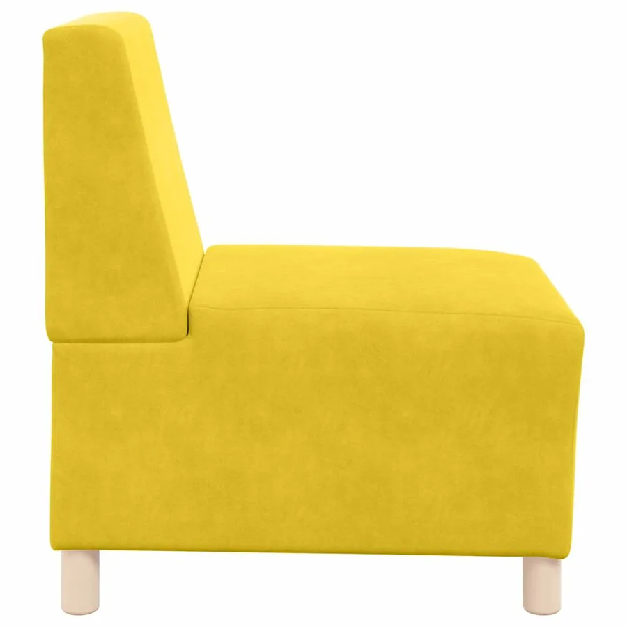 Unité de Sofa Modulaire Sans Accoudoirs 2 pcs Jaune - 6