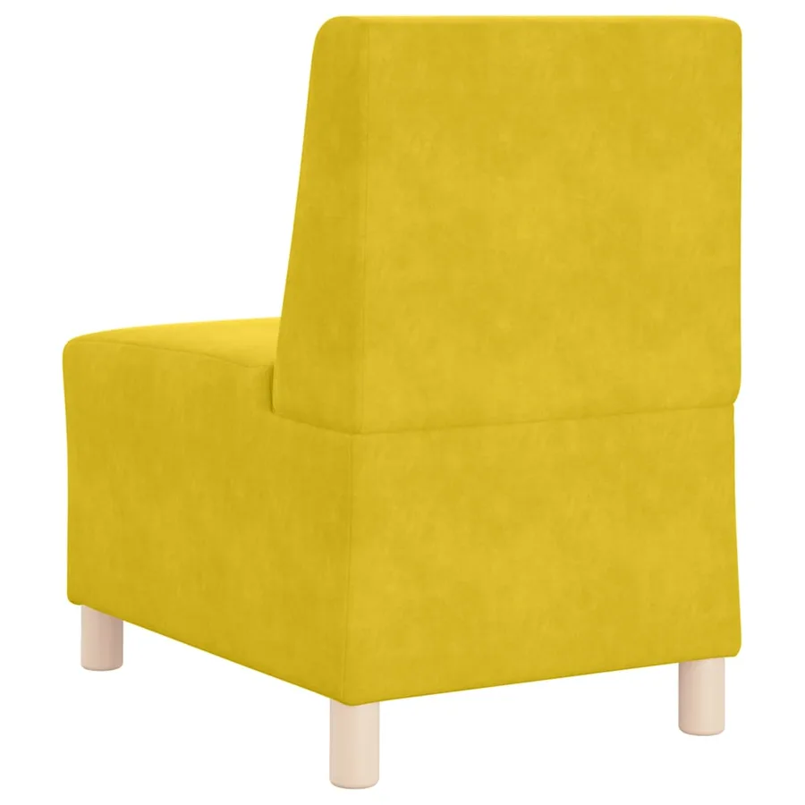 Unité de Sofa Modulaire Sans Accoudoirs 2 pcs Jaune - 7