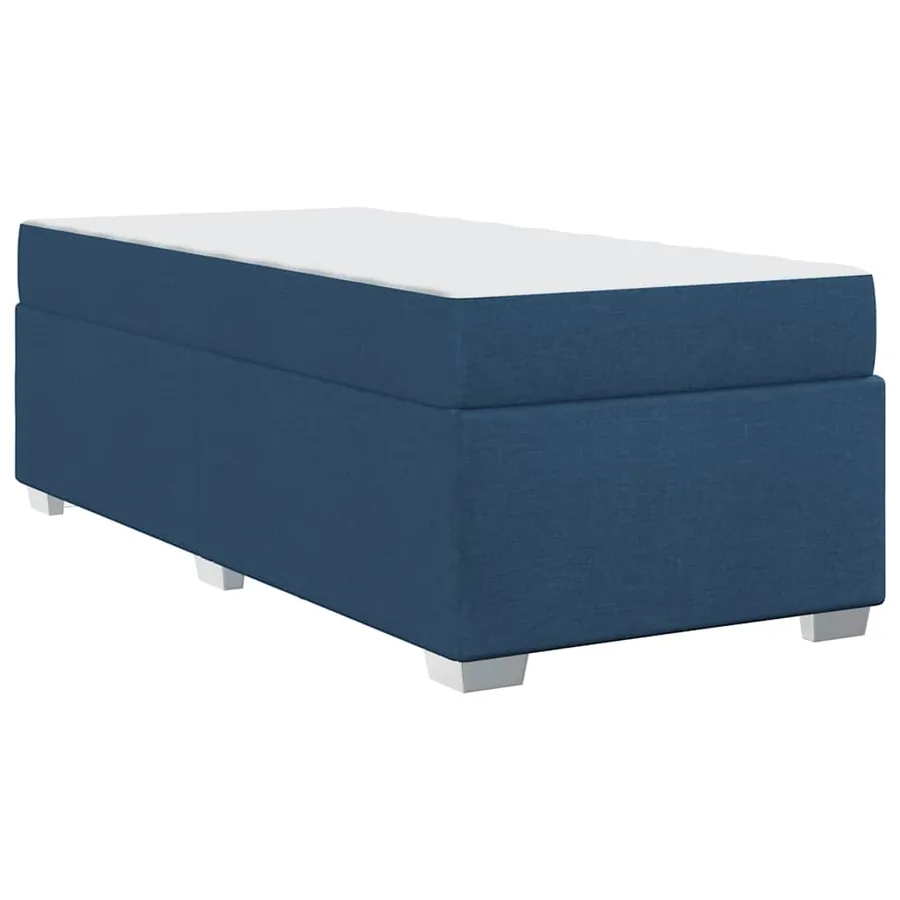 Cadre de lit avec matelas Bleu 90 x 200 cm tissu - 7