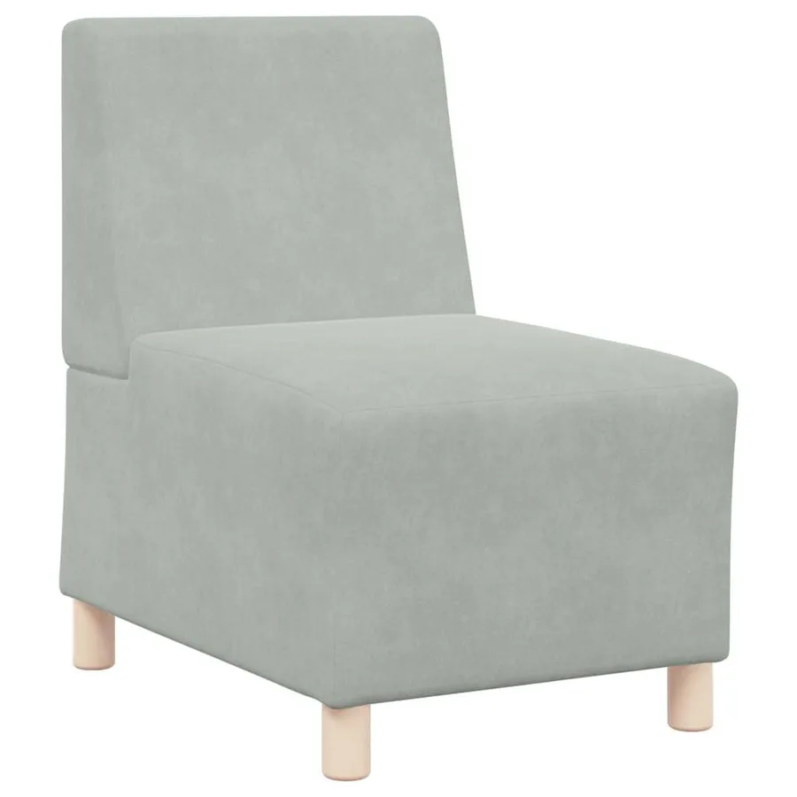 Unité de Sofa Modulaire Sans Accoudoirs 3 pcs Gris clair - 4
