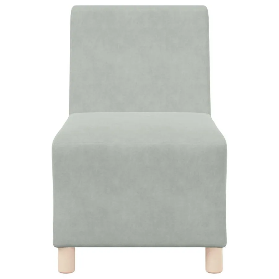 Unité de Sofa Modulaire Sans Accoudoirs 3 pcs Gris clair - 5