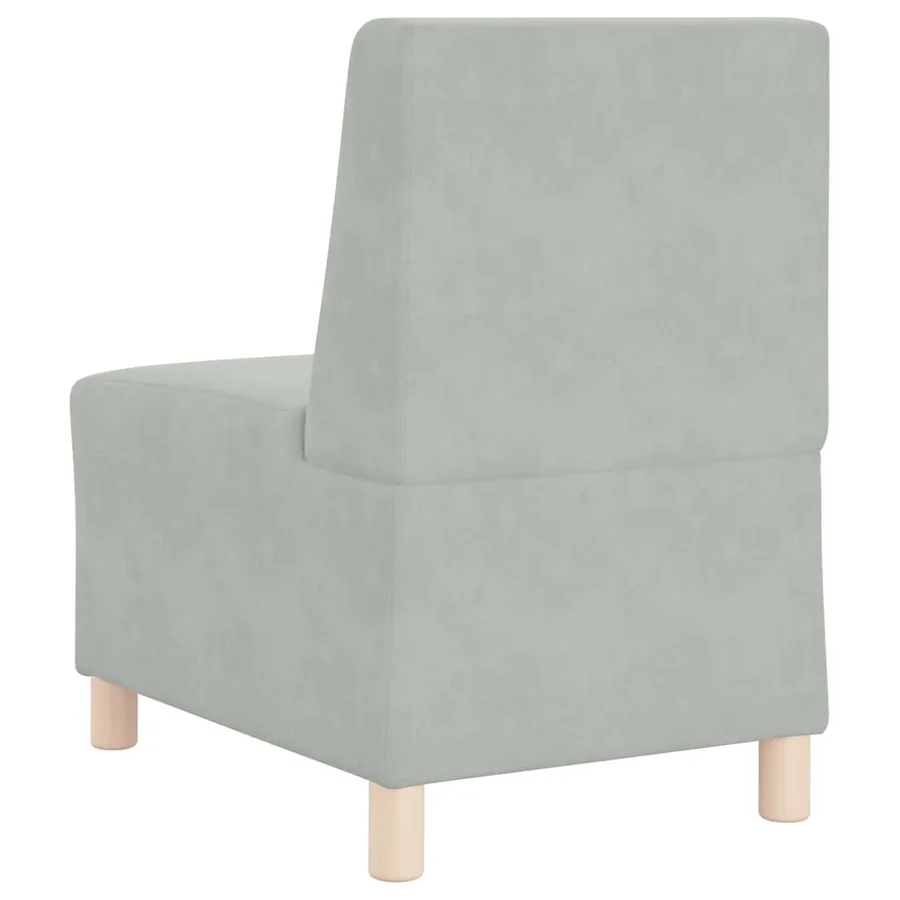 Unité de Sofa Modulaire Sans Accoudoirs 3 pcs Gris clair - 7