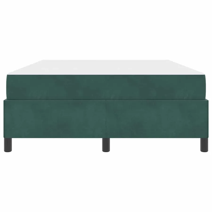 Cadre de lit avec matelas Vert foncé 140 x 200 cm tissu - 7