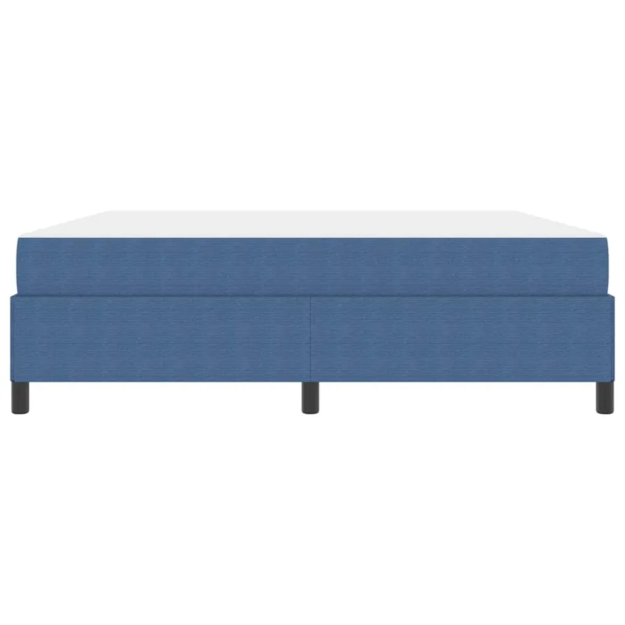 Cadre de lit avec matelas Bleu 180 x 200 cm tissu - 5