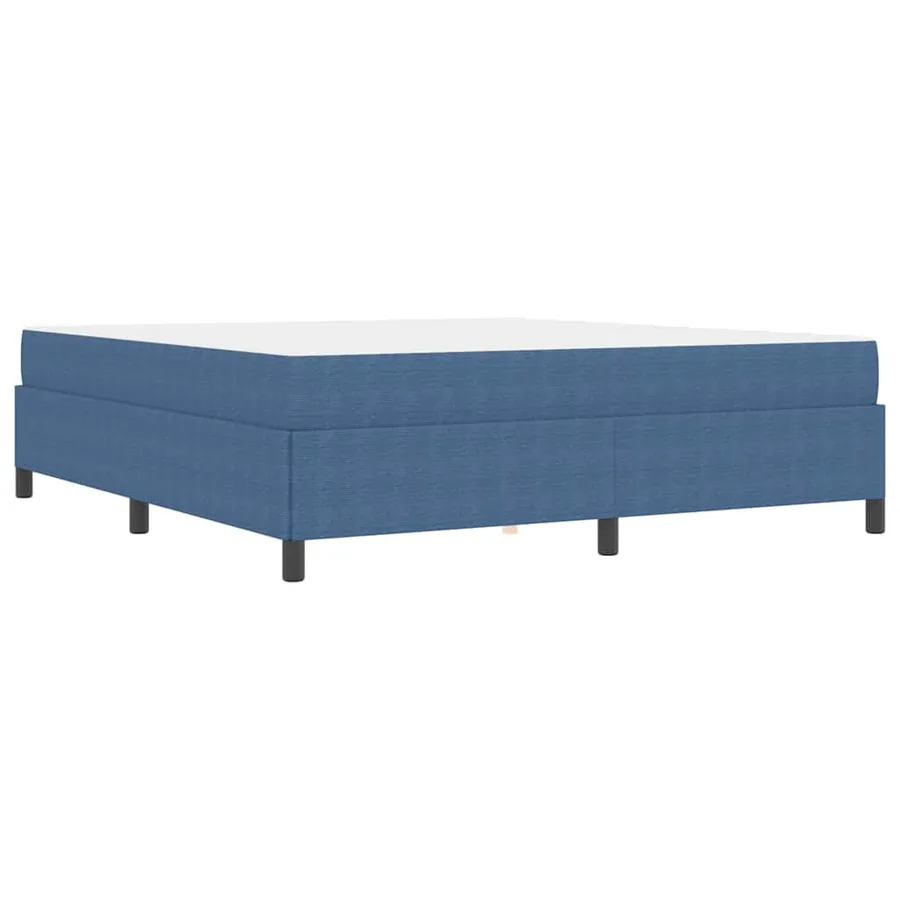 Cadre de lit avec matelas Bleu 180 x 200 cm tissu - 7