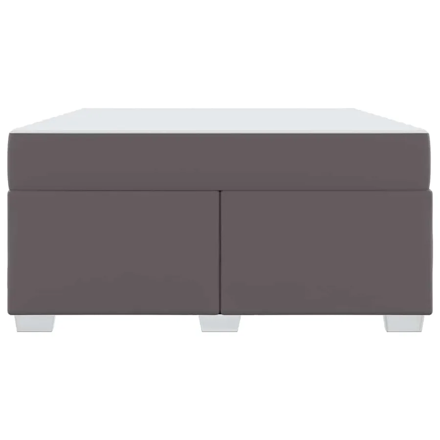 Cadre de lit avec matelas Gris 140 x 200 cm tissu - 5