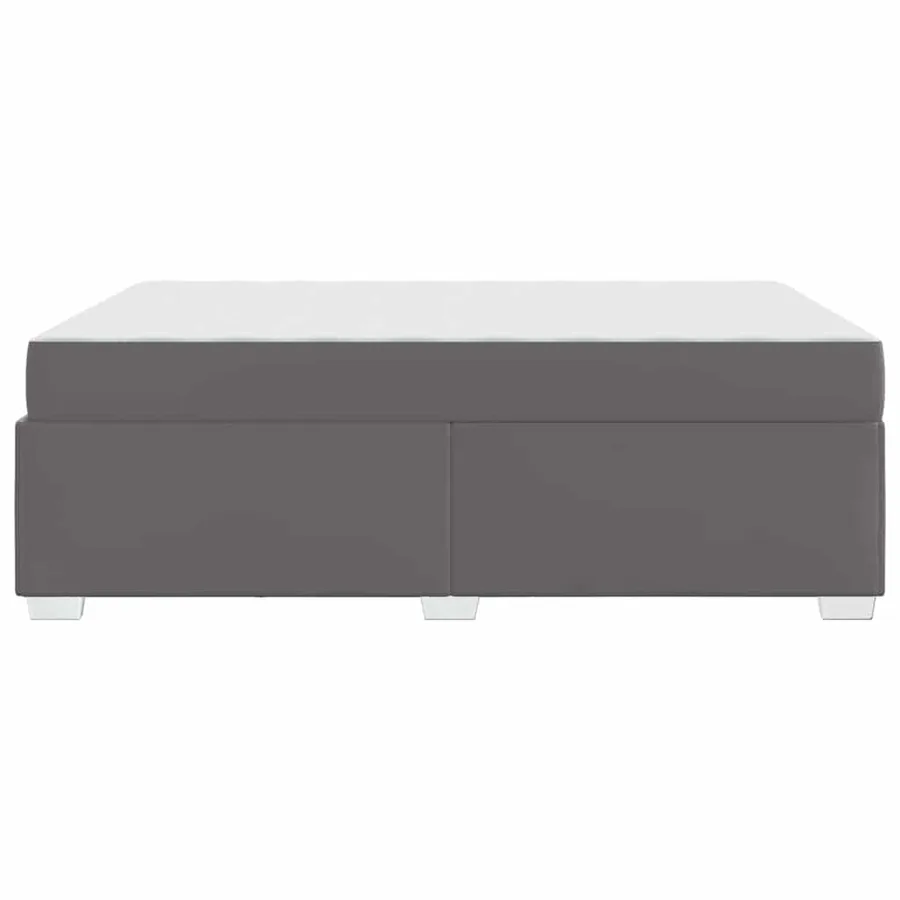 Cadre de lit avec matelas Gris 140 x 200 cm tissu - 6