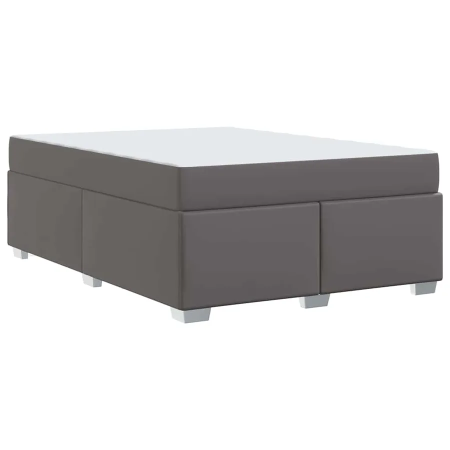 Cadre de lit avec matelas Gris 140 x 200 cm tissu - 7