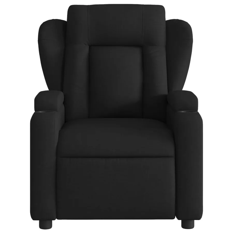 Fauteuil inclinable en tissu noir - 6