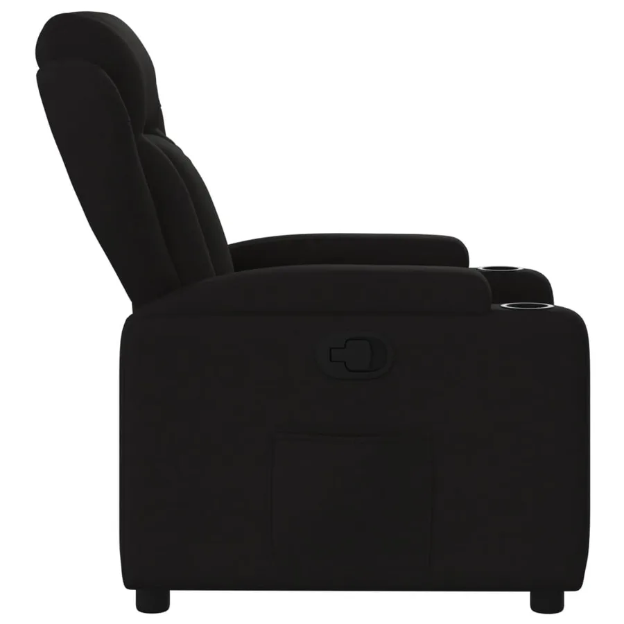 Fauteuil inclinable en tissu noir - 7
