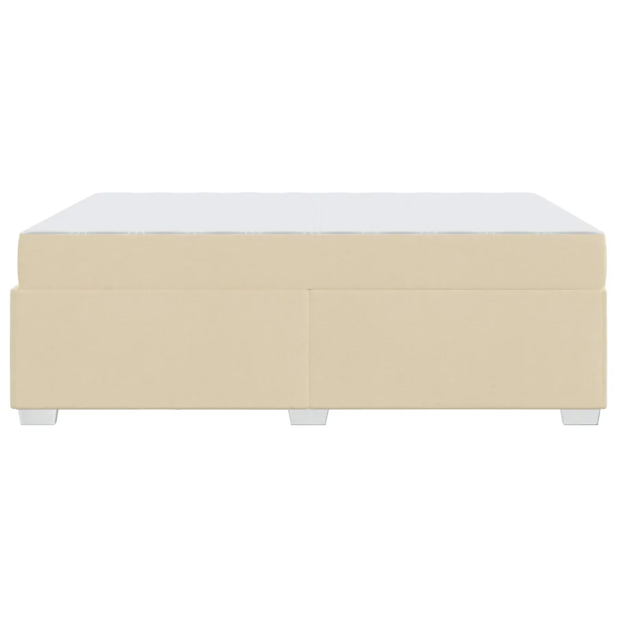 Cadre de lit avec matelas Crème 160 x 200 cm tissu - 7