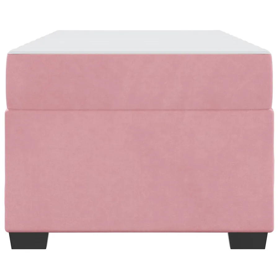 Cadre de lit avec matelas Rose 100 x 200 cm tissu - 5