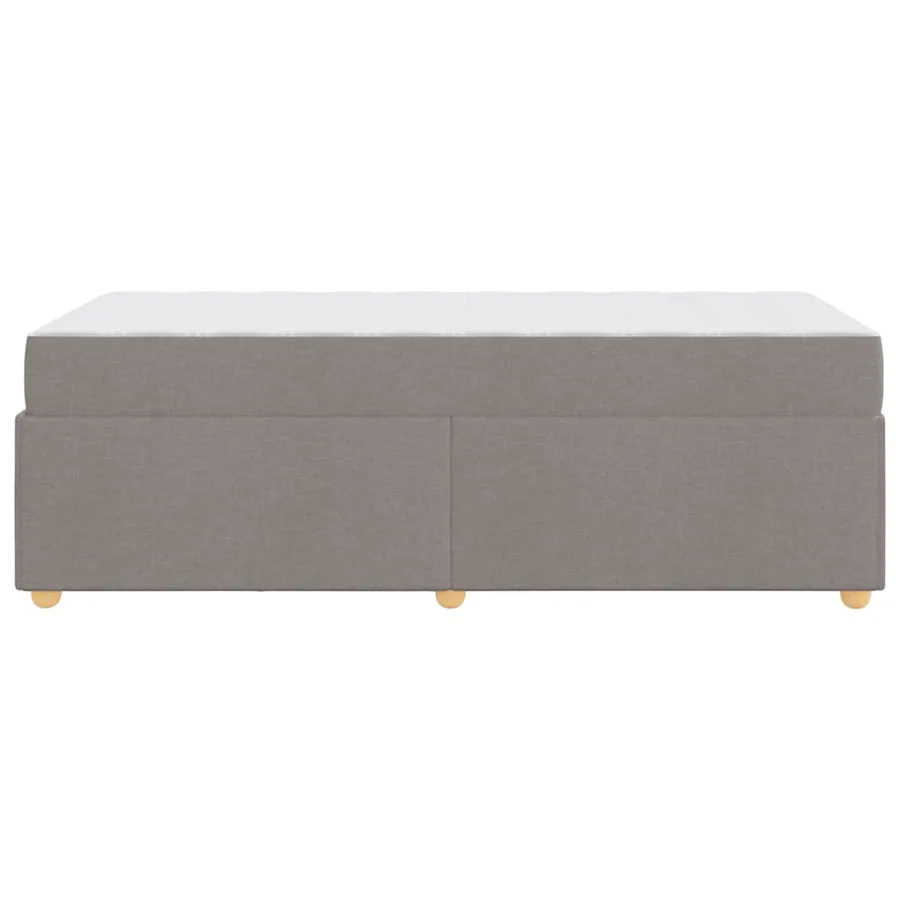 Cadre de lit avec matelas Taupe 100 x 200 cm tissu - 6