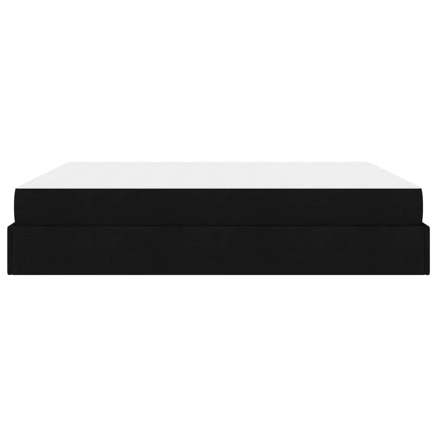 Cadre de lit avec matelas 2 pcs Noir tissu - 7