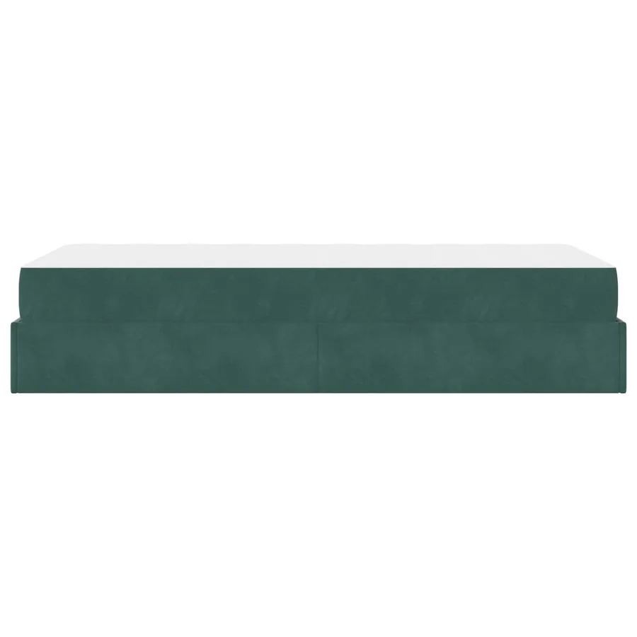 Cadre de lit avec matelas 2 pcs Vert Velours - 7