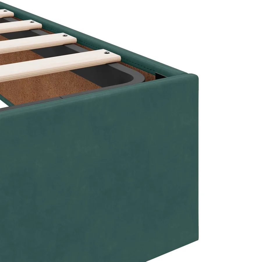 Cadre de lit avec matelas 2 pcs Vert Velours - 9
