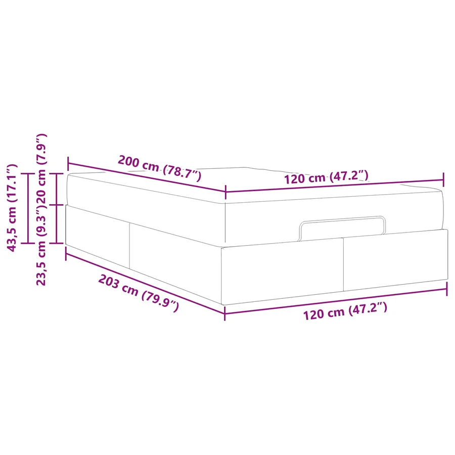Cadre de lit avec matelas Autre 2 pcs Blanc PVC - 14