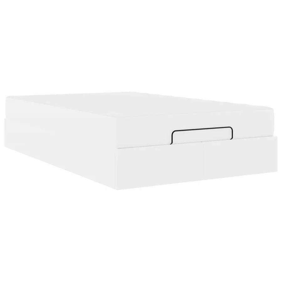 Cadre de lit avec matelas Autre 2 pcs Blanc PVC - 2