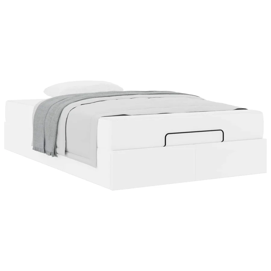 Cadre de lit avec matelas Autre 2 pcs Blanc PVC - 3
