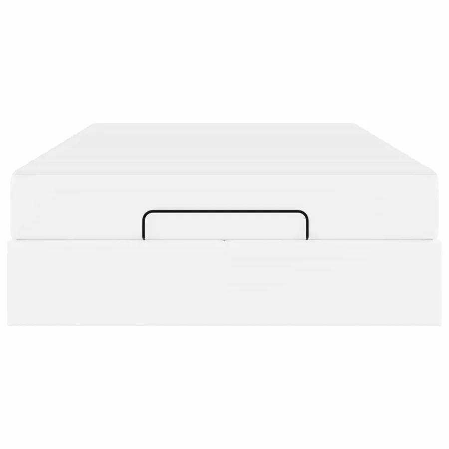 Cadre de lit avec matelas Autre 2 pcs Blanc PVC - 7