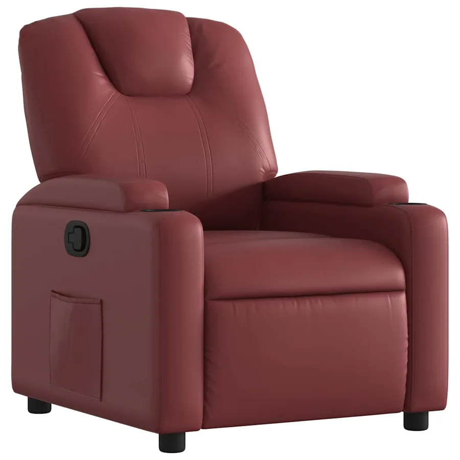 Fauteuil inclinable Rouge bordeaux Similicuir - 2