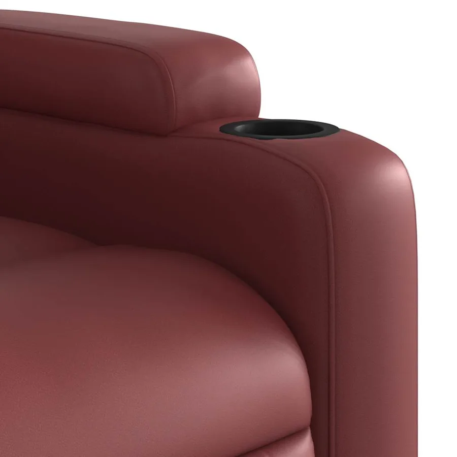 Fauteuil inclinable Rouge bordeaux Similicuir - 8