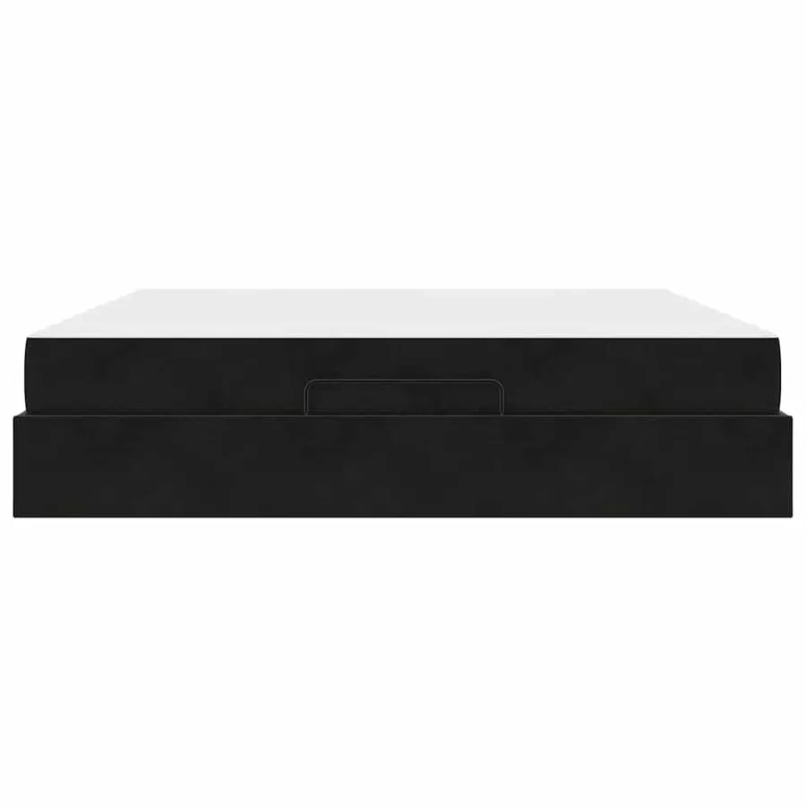 Cadre de lit avec matelas 2 pcs Noir Velours - 7
