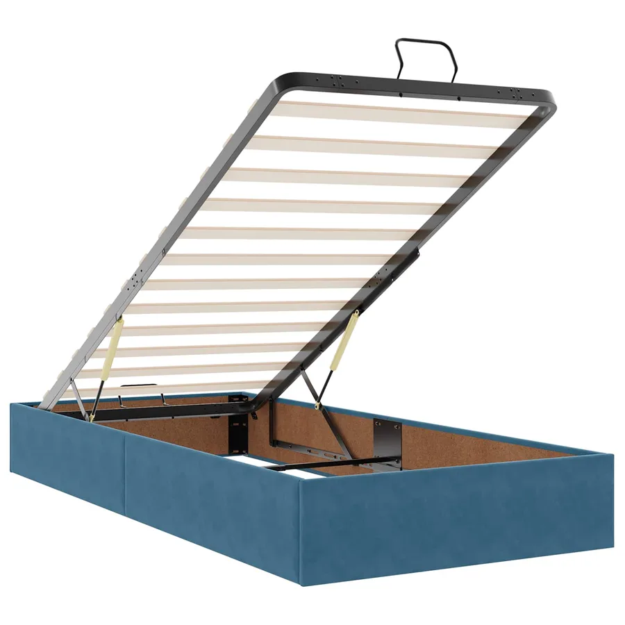 Cadre de lit avec matelas 2 pcs Bleu Velours - 11