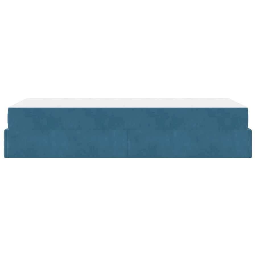 Cadre de lit avec matelas 2 pcs Bleu Velours - 7