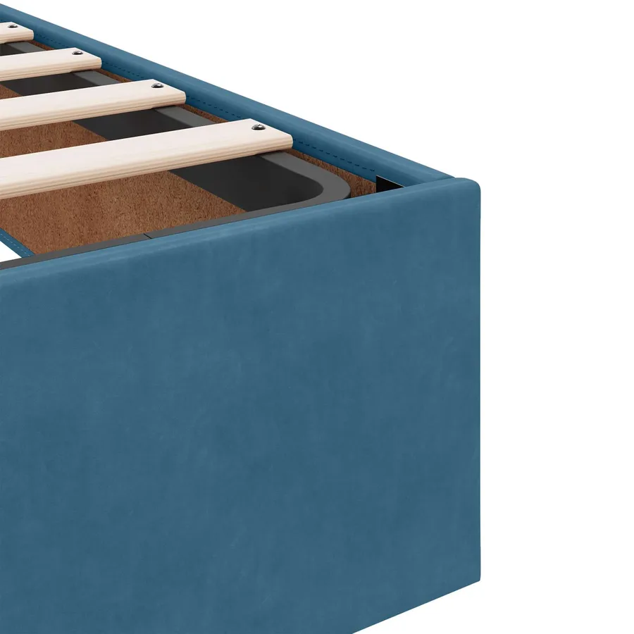 Cadre de lit avec matelas 2 pcs Bleu Velours - 9