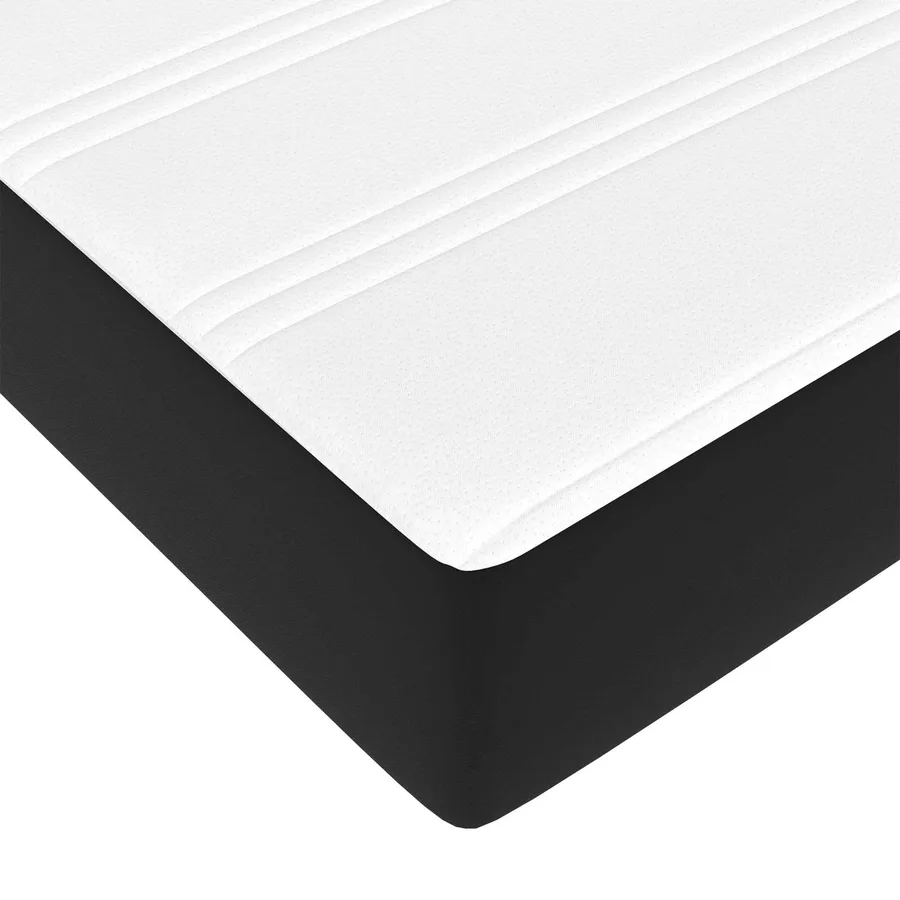 Cadre de lit avec matelas avec matelas 2 pcs Noir PVC - 11