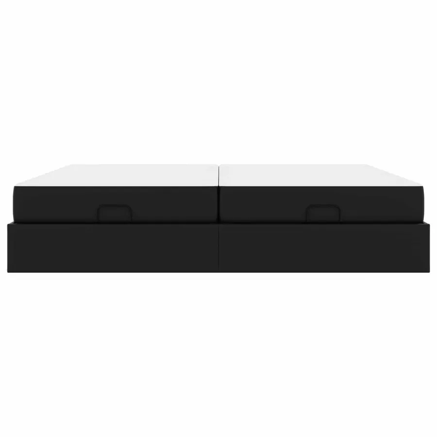 Cadre de lit avec matelas avec matelas 2 pcs Noir PVC - 7