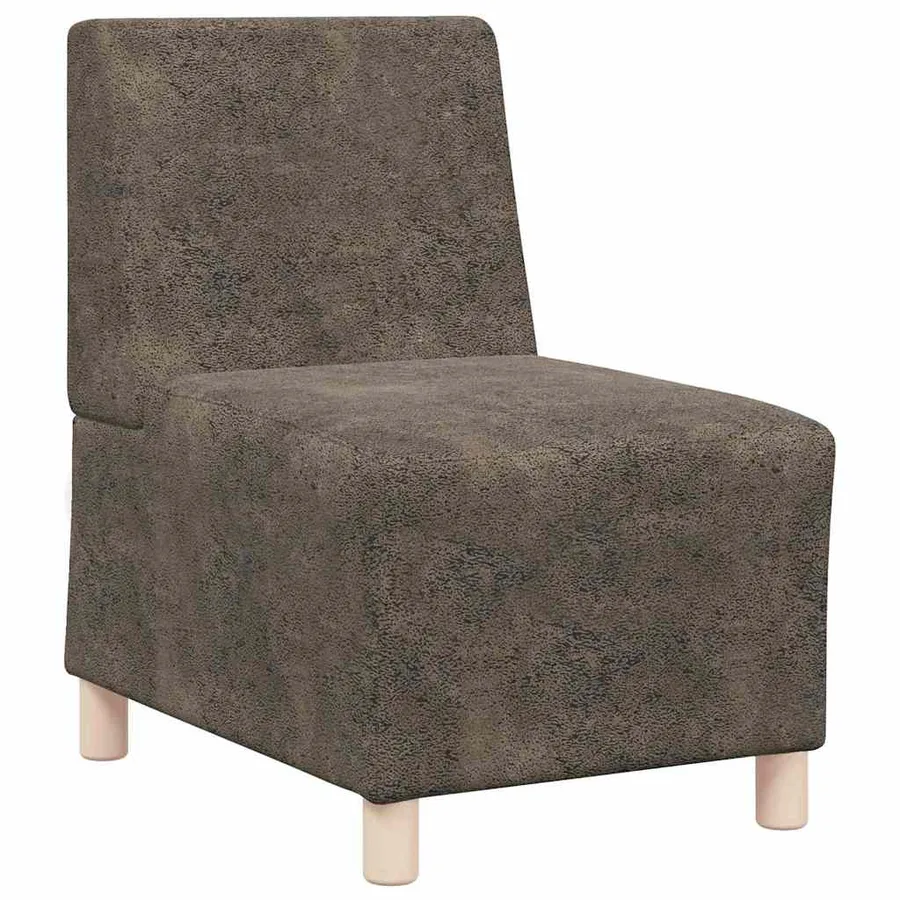 Unité de Sofa Modulaire Sans Accoudoirs 3 pcs Gris foncé - 4