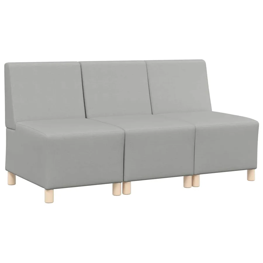 Unité de Sofa Modulaire Sans Accoudoirs 3 pcs Gris nuage - 2