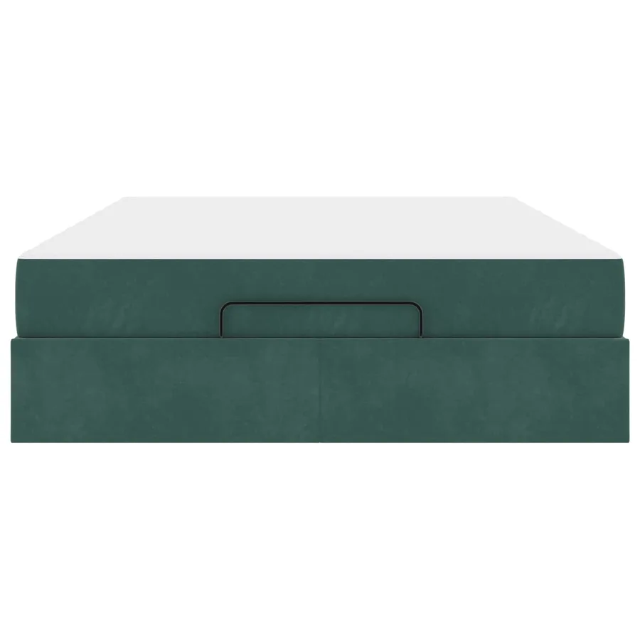 Cadre de lit avec matelas 2 pcs Vert Velours - 6