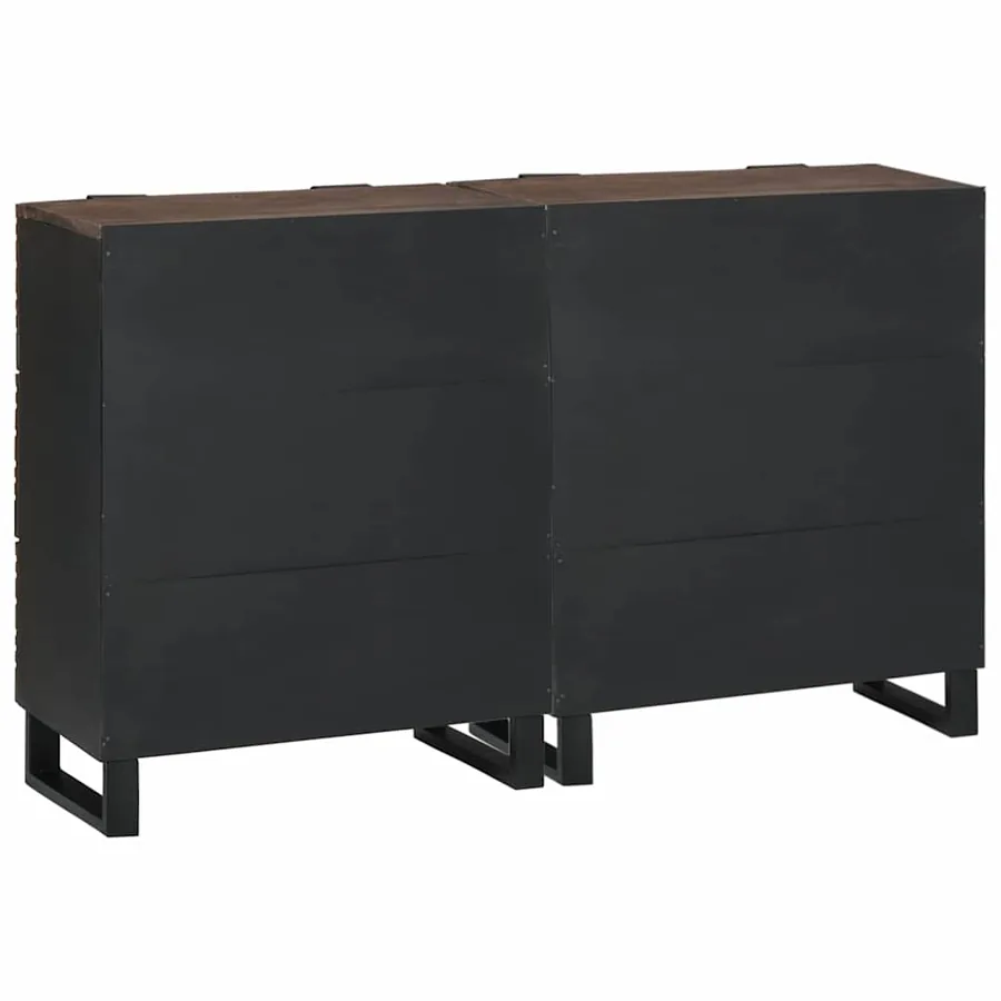 Ensemble de buffet 2 pcs Noyer 120 x 33,5 x 75 cm - 6