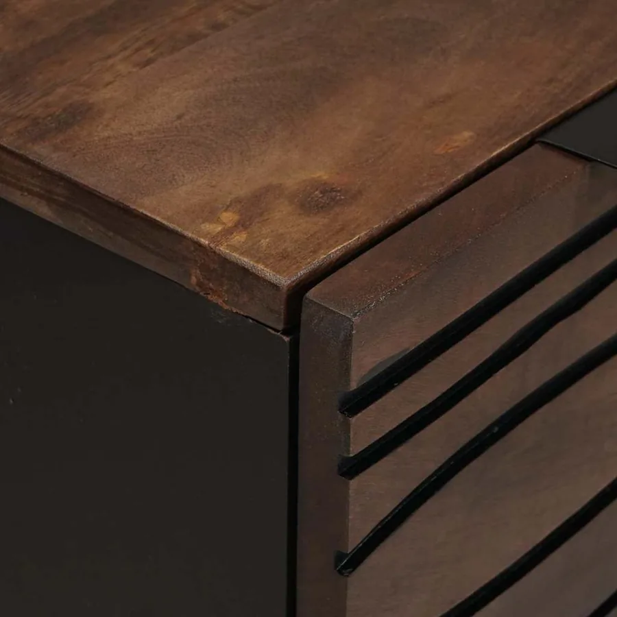 Ensemble de buffet 2 pcs Noyer 120 x 33,5 x 75 cm - 8