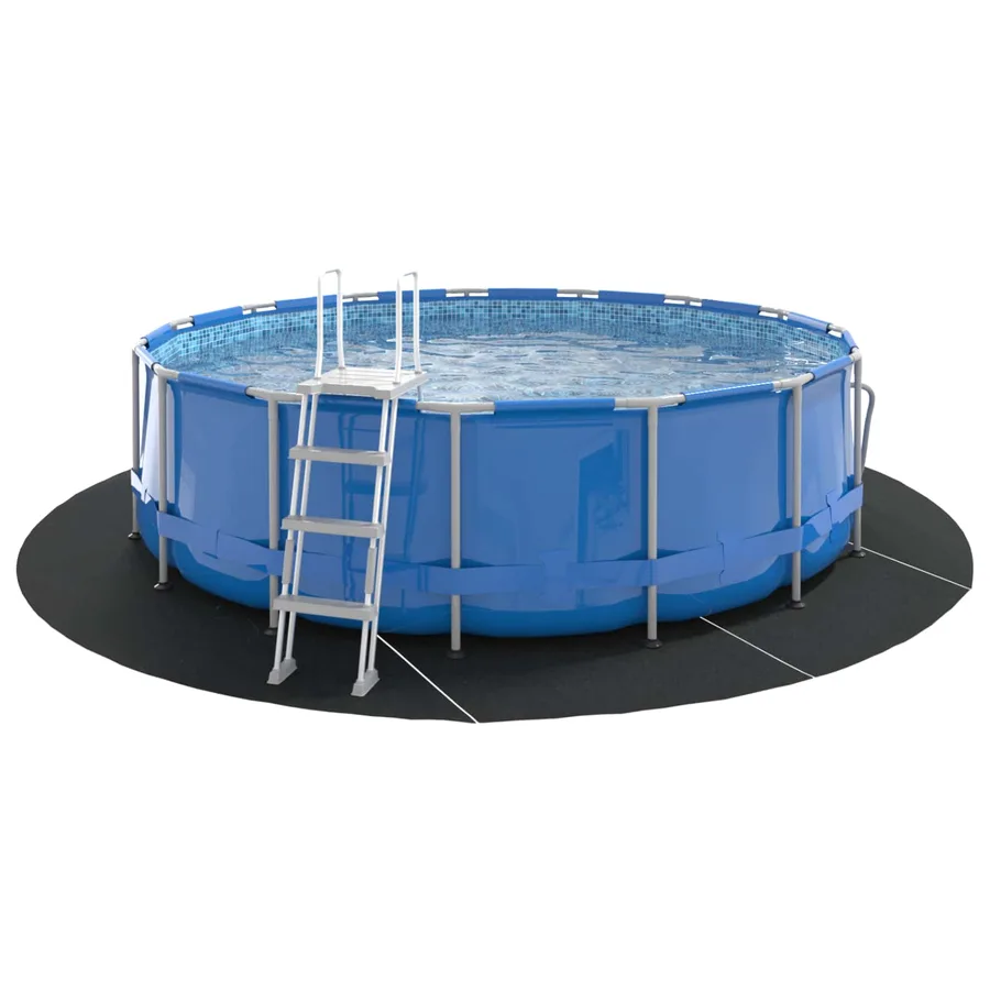 Tapis de piscine Noir Ø 458 cm Tissu non tissé - 3