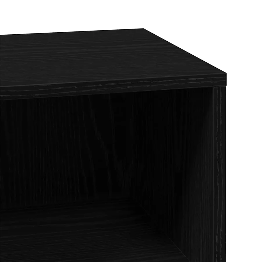 Cabinet de salle de bain Noir 80 x 33 x 60 cm Bois d'ingénierie - 11