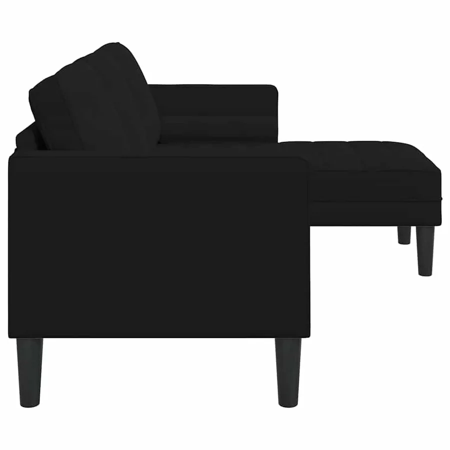 Ensemble de Canapés avec coussin Noir Polyester - 5