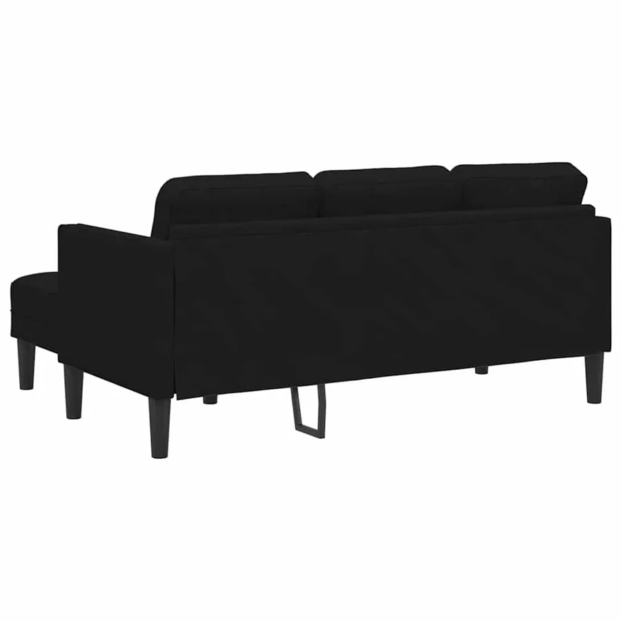 Ensemble de Canapés avec coussin Noir Polyester - 6