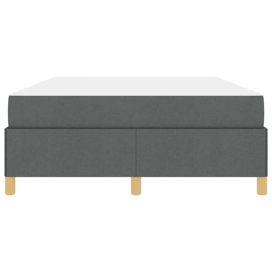 Cadre de lit avec matelas Gris foncé 160 x 200 cm tissu - 7