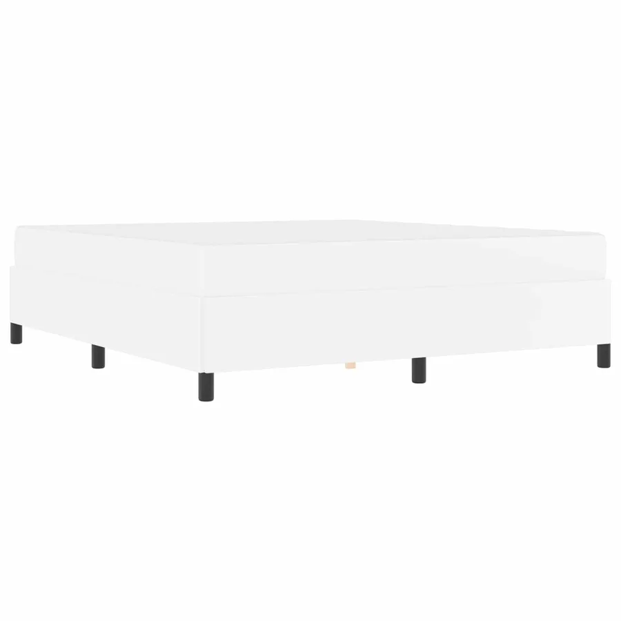 Cadre de lit avec matelas Blanc 180 x 200 cm tissu - 4
