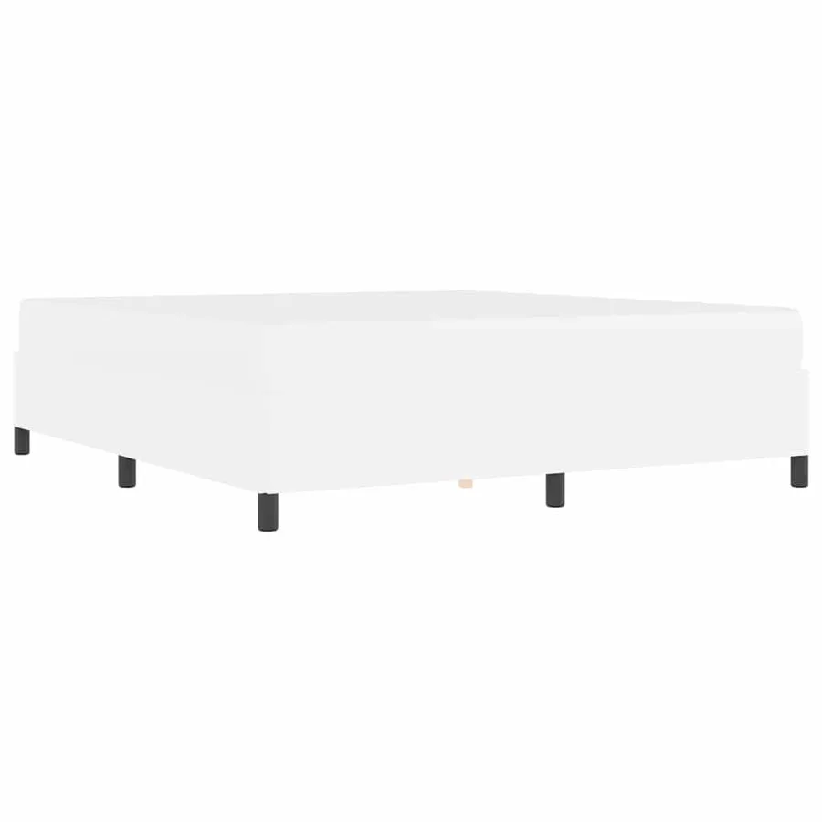 Cadre de lit avec matelas Blanc 180 x 200 cm tissu - 9